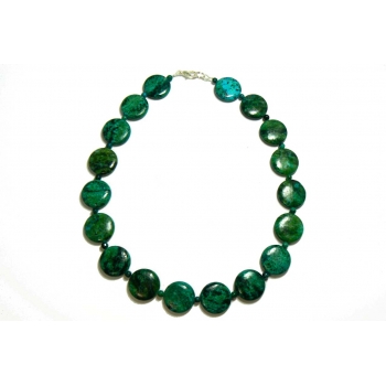 Large Blue Chrysocolla Beaded Necklace
